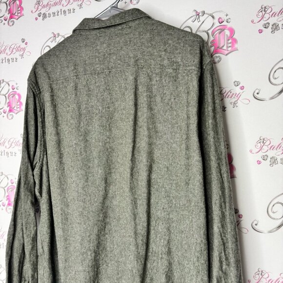 Only & sons Men's Gray green Shirt army color button up comfy soft - Picture 5 of 10